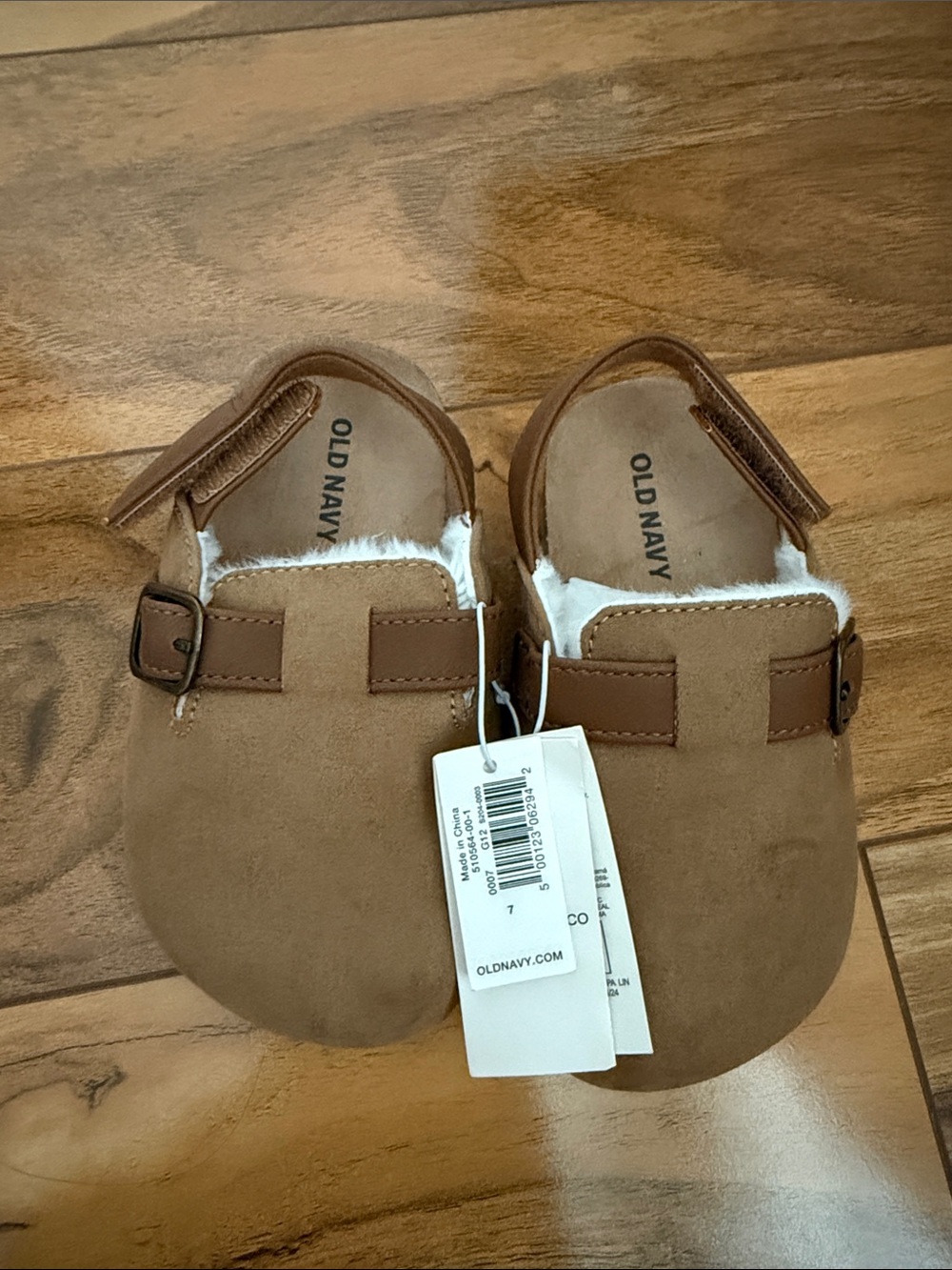 Old Navy Brown Faux-Shearling Toddler Clogs (birk knockoffs)